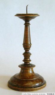 Antiker Gründerzeit Kerzenständer Holz für Puppenstube
