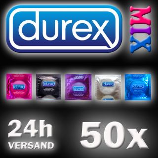 50 DUREX Markenkondome MIX   Elite Pleasuremax Performa