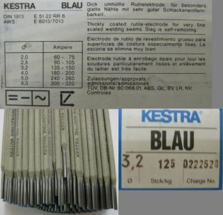 KESTRA Blau Schweißelektroden 3,2 Elektrod   125 Stk.