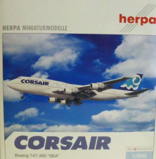Herpa 505970 Corsair Boeing 747 300 1500 NEU OVP
