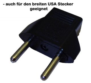 USA Reisestecker Adapter Stecker auf Deutschland / auch für breiter