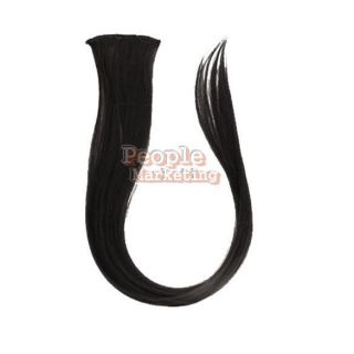 Black Clip On Hair Easytouse Straight Extensions Long Elegant