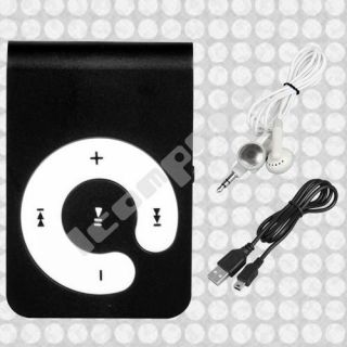 8GB Mini MP3 Musik Player Spieler mit Clip Schwarz Set