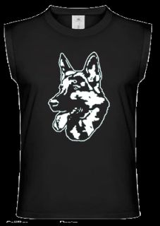 SCHÄFERHUND Muskel Shirt Hundemotiv Achselshirt 10 755