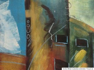 Ölgemälde Gemälde Abstrakt Moderne Signiert Avantgarde Mit Rahmung
