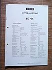 Service Manual für Uher EG 765 ,ORIGINAL