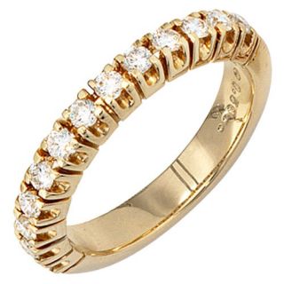 Ring mit 13 Diamanten Brillanten, 585 Gold Gelbgold, Damenring