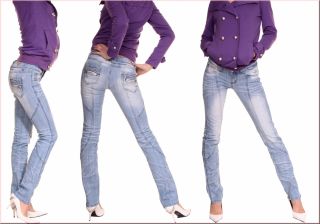 Hellblaue Damen Hüftjeans in sexy Design vom Label BT Jeans