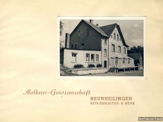Molkerei Neunheilingen Orig. Foto um 1950 Leiter Henk Genossenschaft