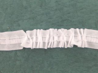 Gardinenband   10m Reihband/Kräuselband weiß 22mm breit