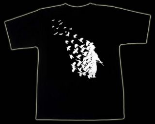 Banksy Vögel T Shirt Birds Street Art Tribute Gothic EMO PUNK