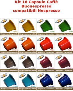 16 Buonespresso (TM)Kaffee Kapseln Probier Set kompatibel mit