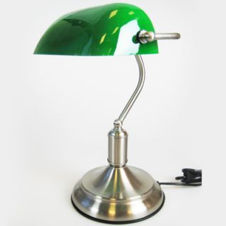 Bankerlampe Schreibtischlampe Banker Lamp grün/silber NEU