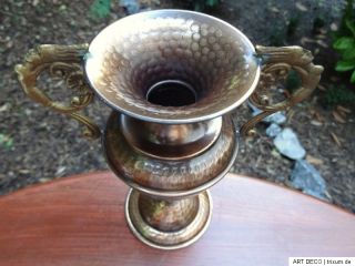 Prunkvolle Amphoren Vase Antik Messing & Kupfer made in Italy um 1900