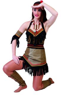 Indianerin Kaya Kostüm Indianer Kleid Damen Karneval Western Party