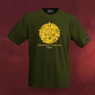 Game of Thrones, Tyrell T Shirt, Logo Ärmelprint, großes Frontmotiv