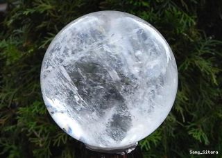 Wunderschöne große glasklare Bergkristall Kugel 99mm 1386 Gramm *TOP