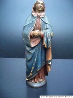 Skulptur Maria Madonna Heilige Holzschnitzerei Krippenfigur