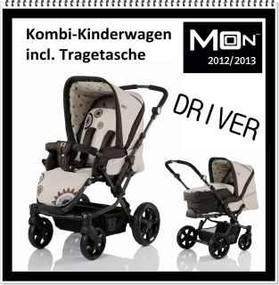 Moon 2013 Kombi Kinderwagen Driver incl. Tragetasche 821 Wheels