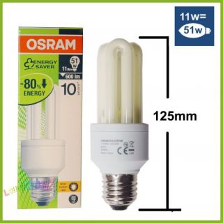 Osram Duluxstar 11W/825 E27 Lumilux Energiesparlampe 10000h, on/off