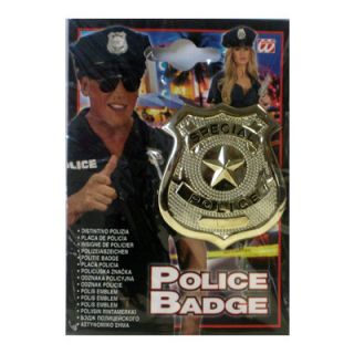US Police Polizeimarke Polizei Marke Metall silber Fasching Karneval