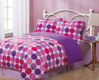 Twin Geo Circles Reversible Comforter Bedding Set