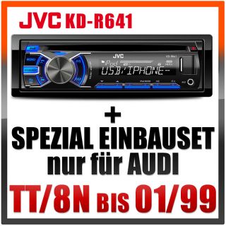 JVC  Bluetooth Radio KD R821+Blende für AUDI TT/8N