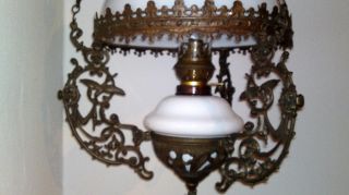 Antike Majolika, Petroleumlampe, Leuchter,Hängelampe, Kronleuchter