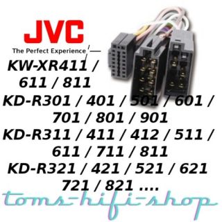 JVC Radioadapter Adapter ISO KD R411 KD R611 KD R811 