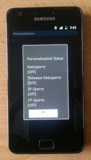 Samsung Galaxy S2 SII GT I9100 16 GB Noble Black ohne Branding