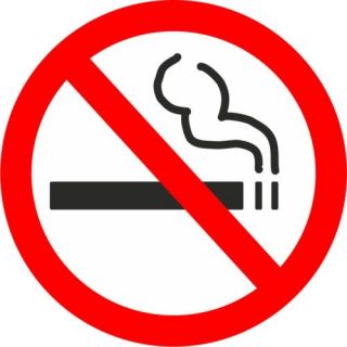 10 x Aufkleber Rauchen verboten 5 cm Durchmesser