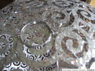Riesige Metall Deko Kugel Weihnachtskugel 60 cm Silber zum hängen