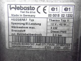 VW Touran 1T Standheizung Diesel 1K0815065R Webasto Thermo Top V