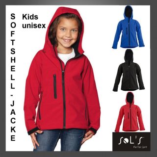 Kinder Softshell Jacke Gr.106 152 / 6 bis 12 Jahre schwarz rot blau