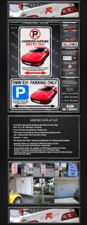 Only BMW E31 Aluminium No Parking Sign 830 840 850 860i M8 Alpina B12