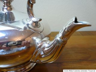 Aussergewöhnliche Silber Teekanne / Kettlekanne ca. 1900 James Dixon