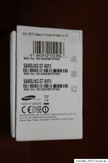Samsung Galaxy S Advance GT I9070 8 GB   Metallic Black (Ohne Simlock