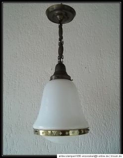 Peter Behrens Siemens Jugendstil Lampe Original um 1910 Messing