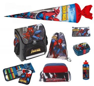 Set Spiderman 8tlg Federmappe Sporttasche Schultuete 70 Ranzen 847 SW