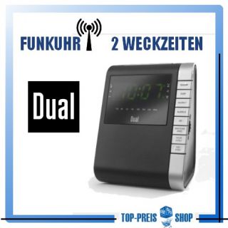Radiowecker mit Funkuhr, 2 Weckzeiten, Dual Uhrenradio RCCR2
