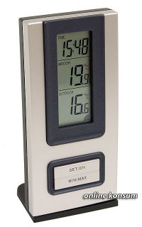 Thermometer Wetterstation Uhr 868 MHz Funk Außensender