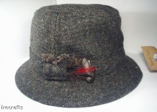 Irish Tweed Grey Walking/ Fishing Hat Wool Ireland sz