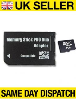 4GB Micro SD Pro Duo Memory Stick Speicherkarte Für Sony PSP