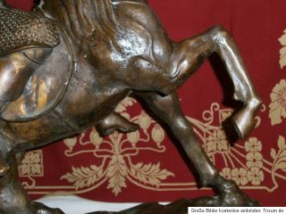Einzigartige Bronze Skluptur Figur,herricher stolzer Wikinger König