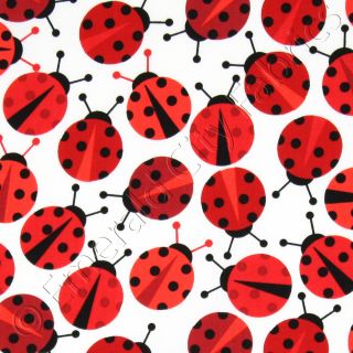 Robert Kaufman Urban Zoologie Ladybugs Red Cotton Quilt Quilting
