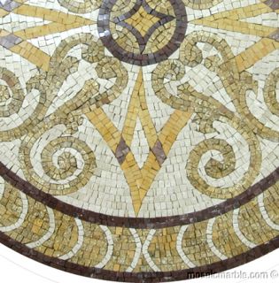 Mosaik Wand Boden Mosaique Marmor Rosone Fliesen 80cm