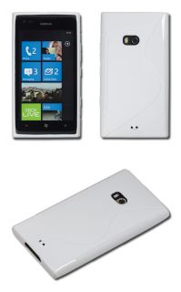 Silikon Hülle Nokia Lumia 900   Weiß   TPU Case Cover Schutz