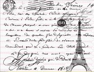 Paris Brief  Schriftzug Nostalgie NO. 889 Vintage Transfer