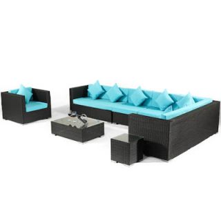 Polyrattan Sofaset Gartenmöbel Lounge Sofa braun