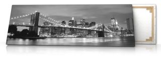 New York Brooklyn Bridge, SW, Leinwand Bild auf 4cm Keilrahmen, L